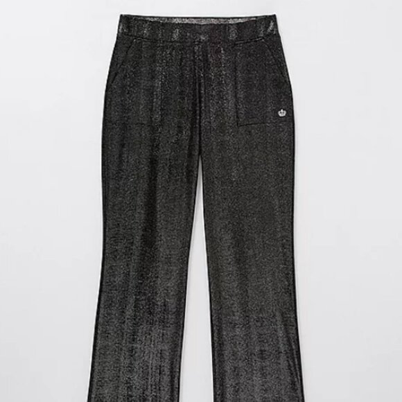 Juicy By Juicy Couture Womens Mid Rise Wide Leg Pull-On Pants Color Liquorice - Picture 4 of 5